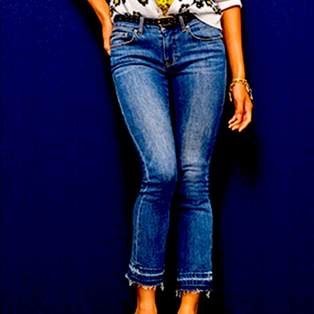 Kick it crop denim jeans